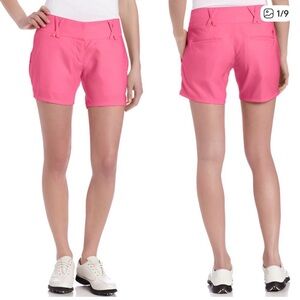 adidas Bright Pink Women's Athletic Golf Shorts